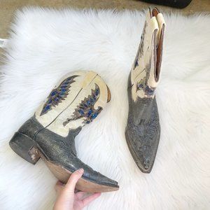 AGUILA Real Tall Eagle Sequin Cowboy Boots SZ 9 W